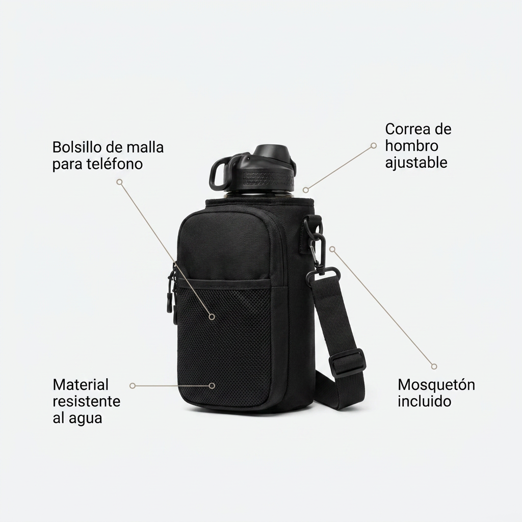 MagGrip™ | Bolsa Deportiva Sling con Portabotellas Magnético