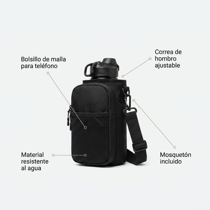 MagGrip™ | Bolsa Deportiva Sling con Portabotellas Magnético